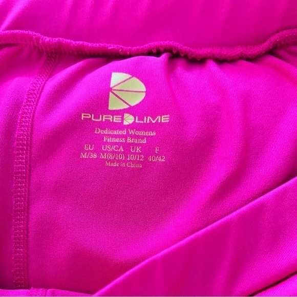 Pure Lime hot pink/gray pleated tennis skort- Size Medium - Picture 6 of 6